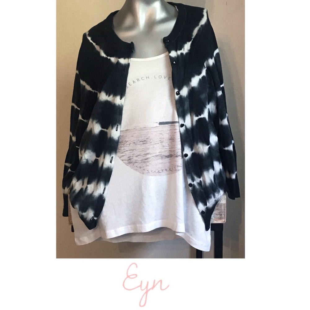 Tye-Dye Button-Up Cardigan